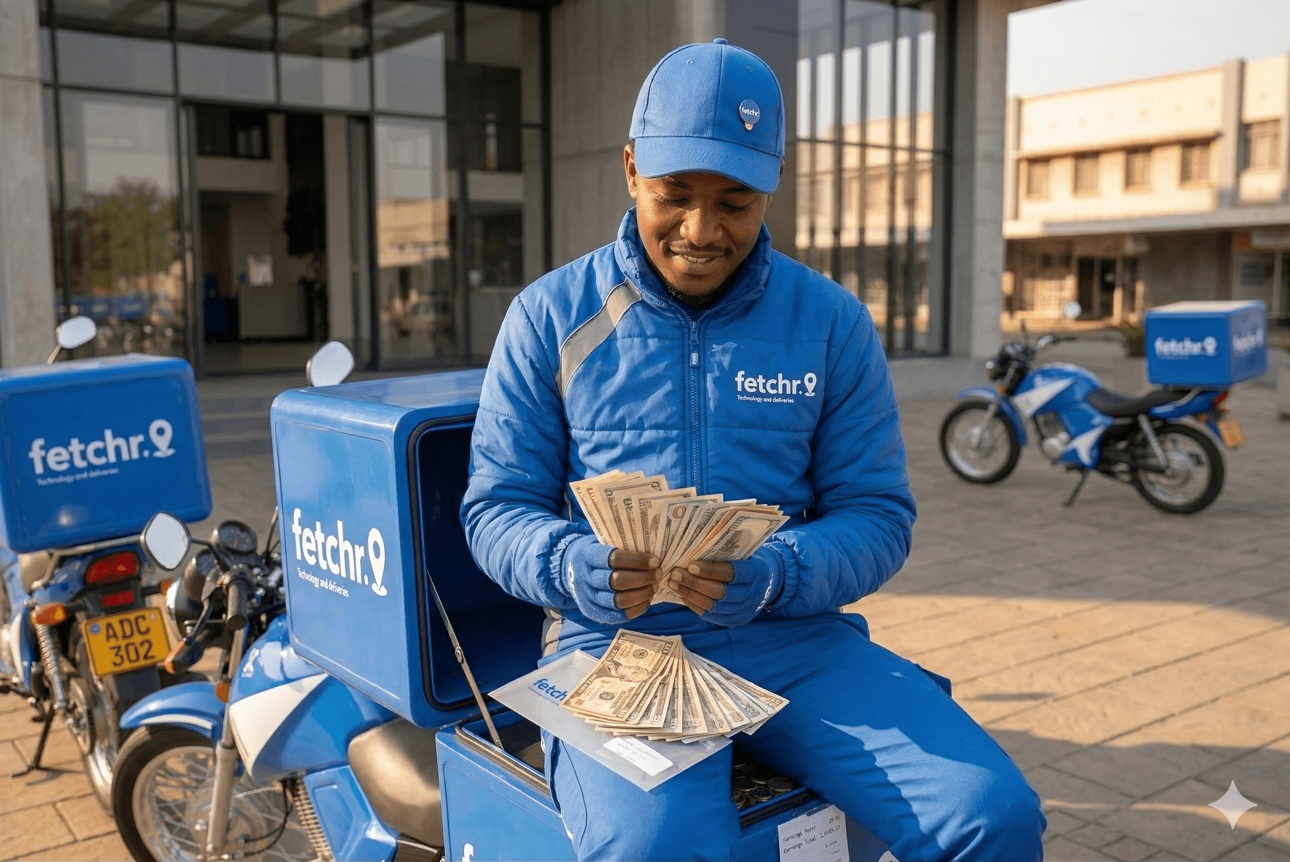 Fetchr courier making a delivery